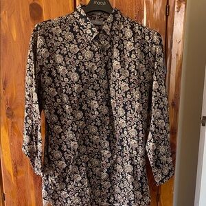 Daniel Cremieux Black and Cream Dress Shirt